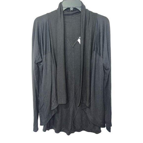 Athleta Cardigan Women’s Size S Black Stretch Open Front Sweater High-Low Shawl - Picture 1 of 9